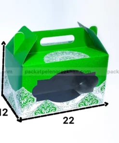 جعبه پذیرایی سبز 22 در 13 عرض 12